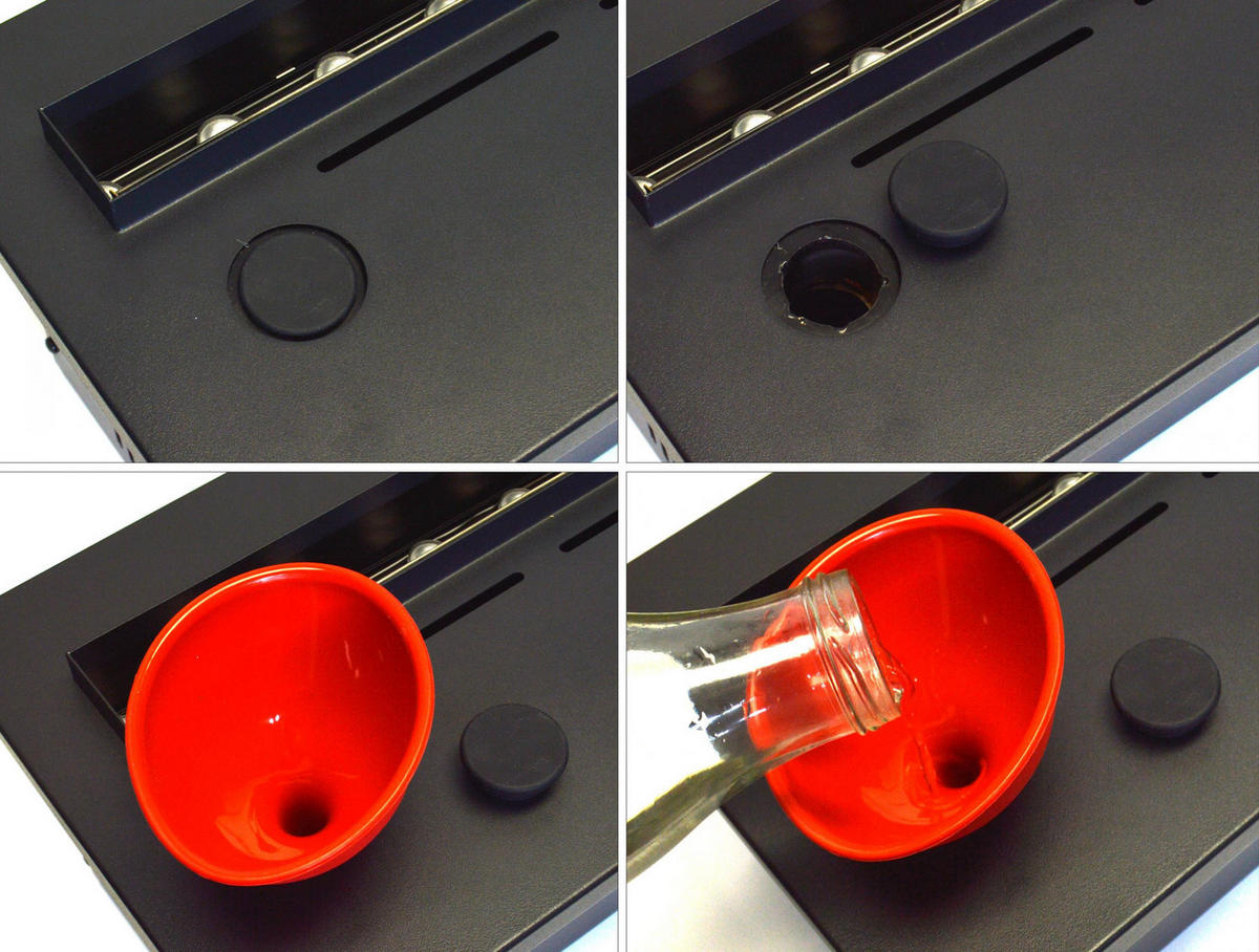 WASSERKAMIN zur Dekoration Schwarz Einfügemuster 3 L Tank - Schwarz, Metall (70/24/19cm) - Purline