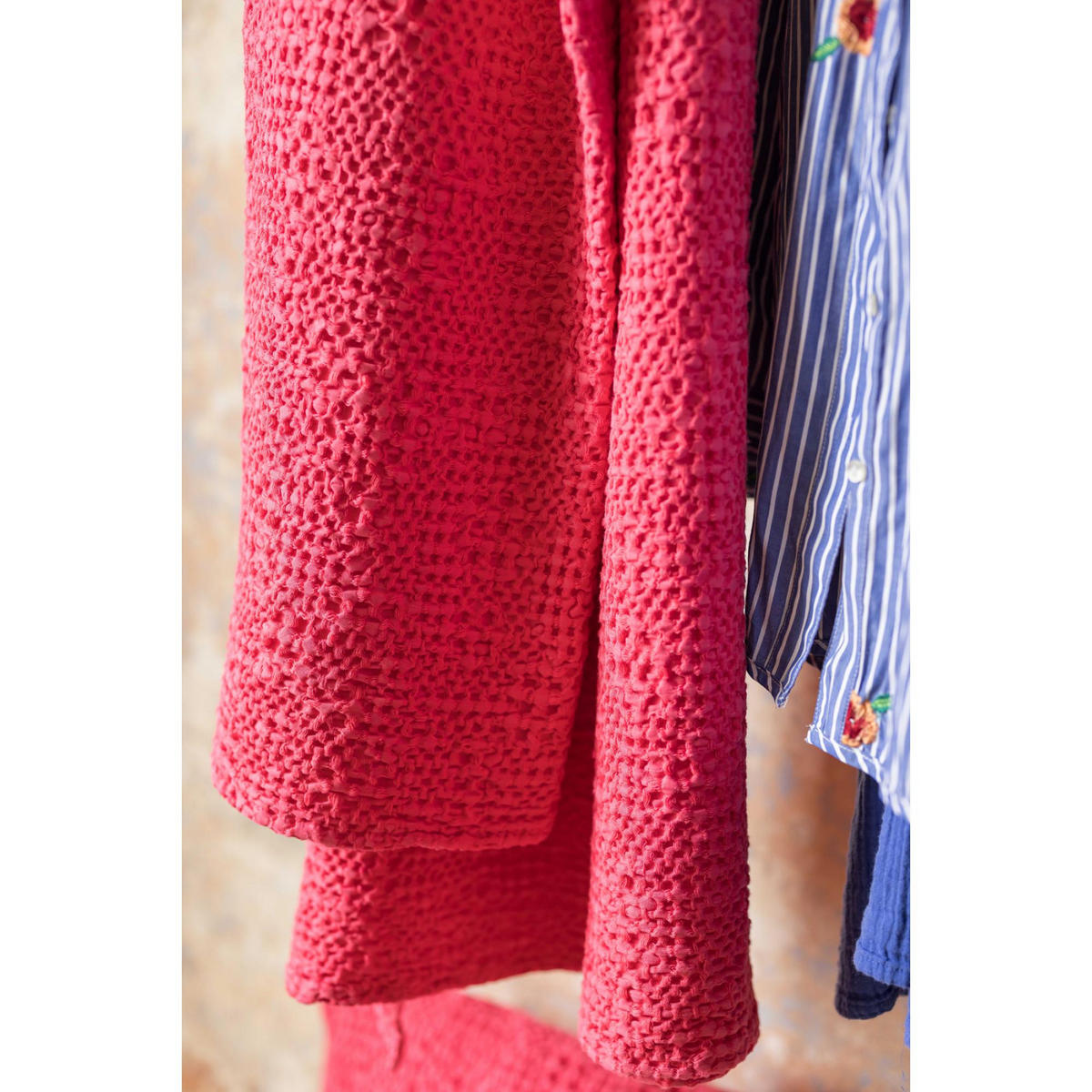 ÜBERWURF Tana himberrot 240 x 260 cm - Rosa, Textil (240/260cm) - Vivaraise