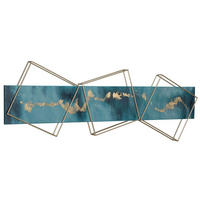 WANDDEKO Blau 120/40 cm - Blau, Metall (2.2/40/6cm) - KUNSTLOFT