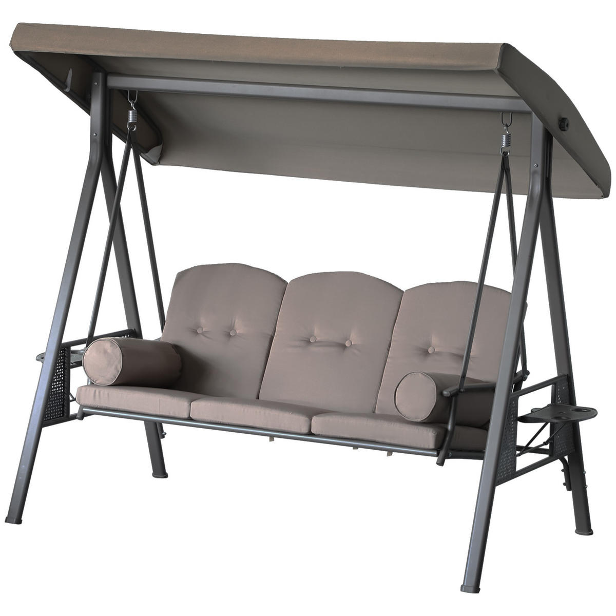 HOLLYWOODSCHAUKEL Beige 3-Sitzer - Beige, Metall (307.34/436.88/528.32cm) - PANGIVO