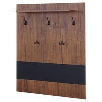 WANDGARDEROBE Wildeiche Dekor, Schwarz - Wildeiche/Schwarz, Holzwerkstoff (80/100/21cm) - MCW