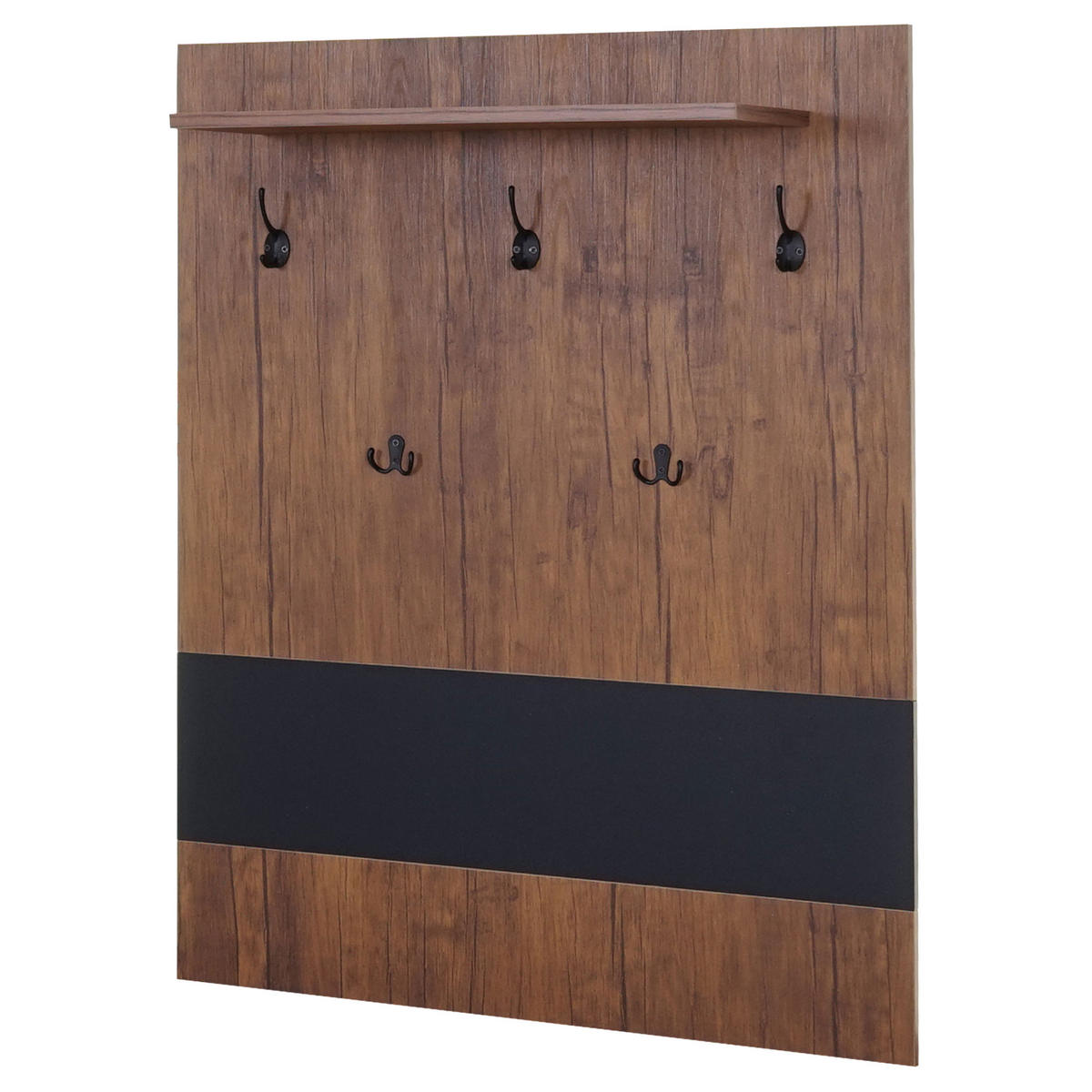 WANDGARDEROBE Wildeiche Dekor, Schwarz - Wildeiche/Schwarz, Holzwerkstoff (80/100/21cm) - MCW