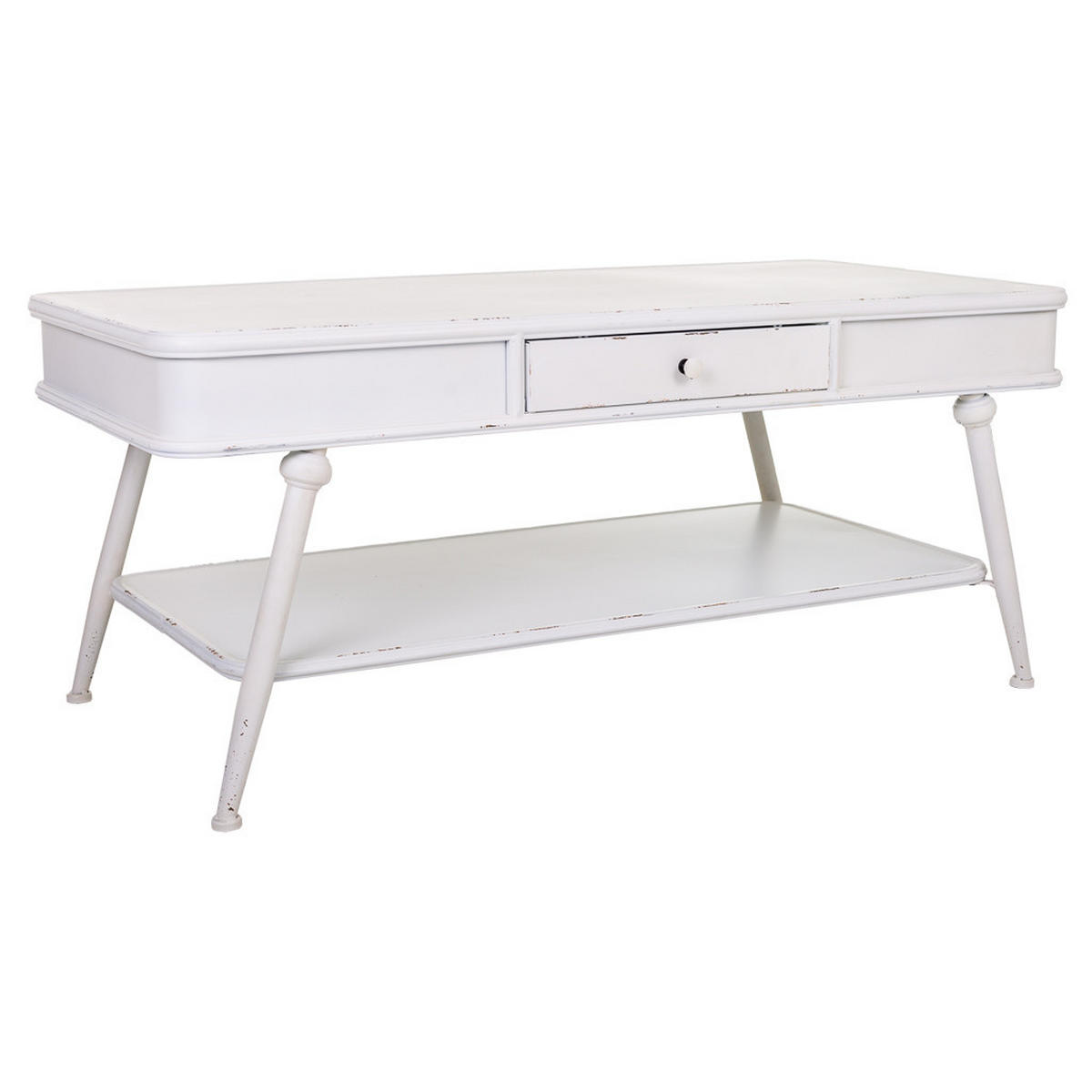 COUCHTISCH aus Metall 120x60x53 cm - Weiß, Metall (60/120/53cm) - Wanderlust