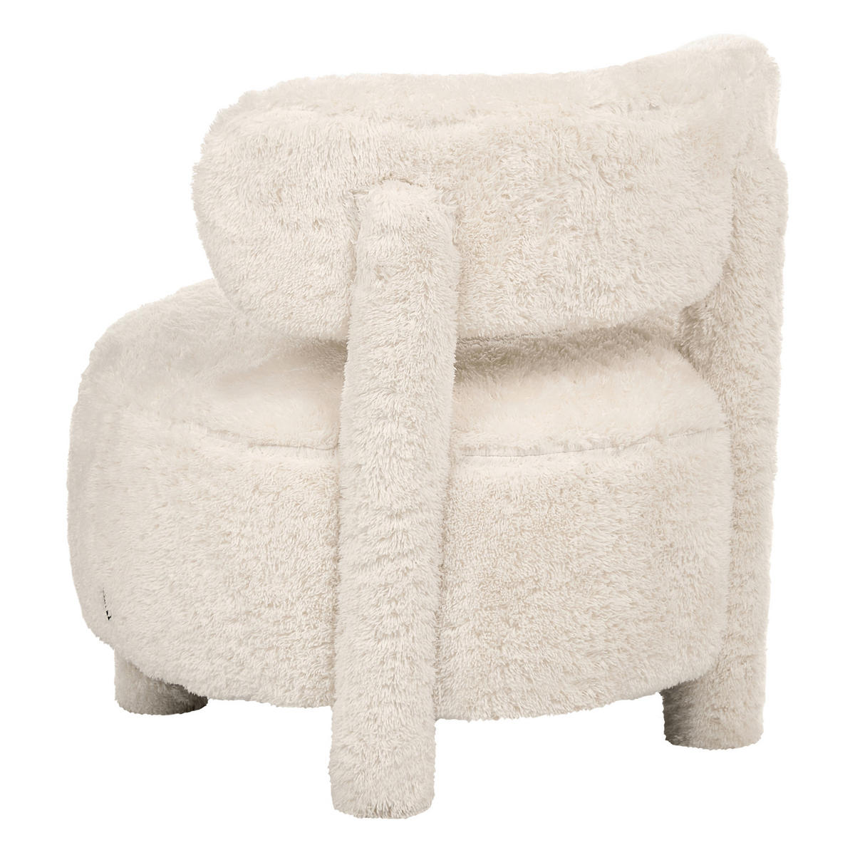 SESSEL Webpelz Hellbeige Hamina - Beige, Textil (76/74/74cm) - Beliani
