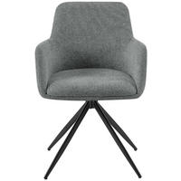 ESSZIMMERSTUHL 2er Set Pelon Stoff Grau Wohnzimmerstuhl - Grau, Textil (56/81/62cm) - DELUKE