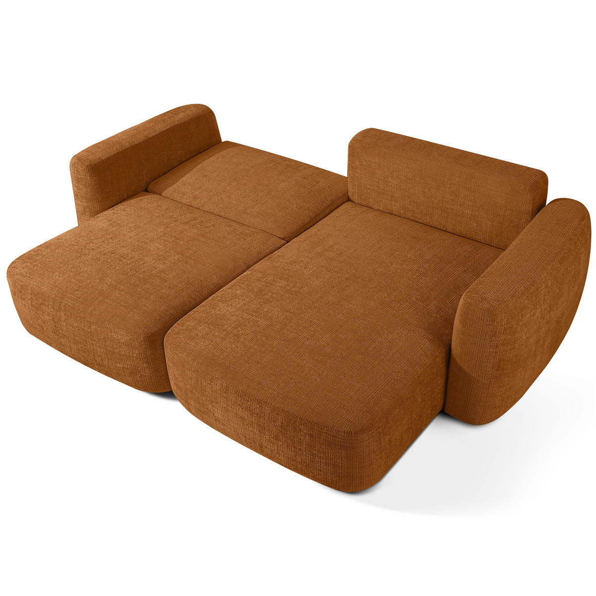 ECKSOFA rechts ELOSA - Rot, Holz/Textil (245/165cm) - KONSIMO®