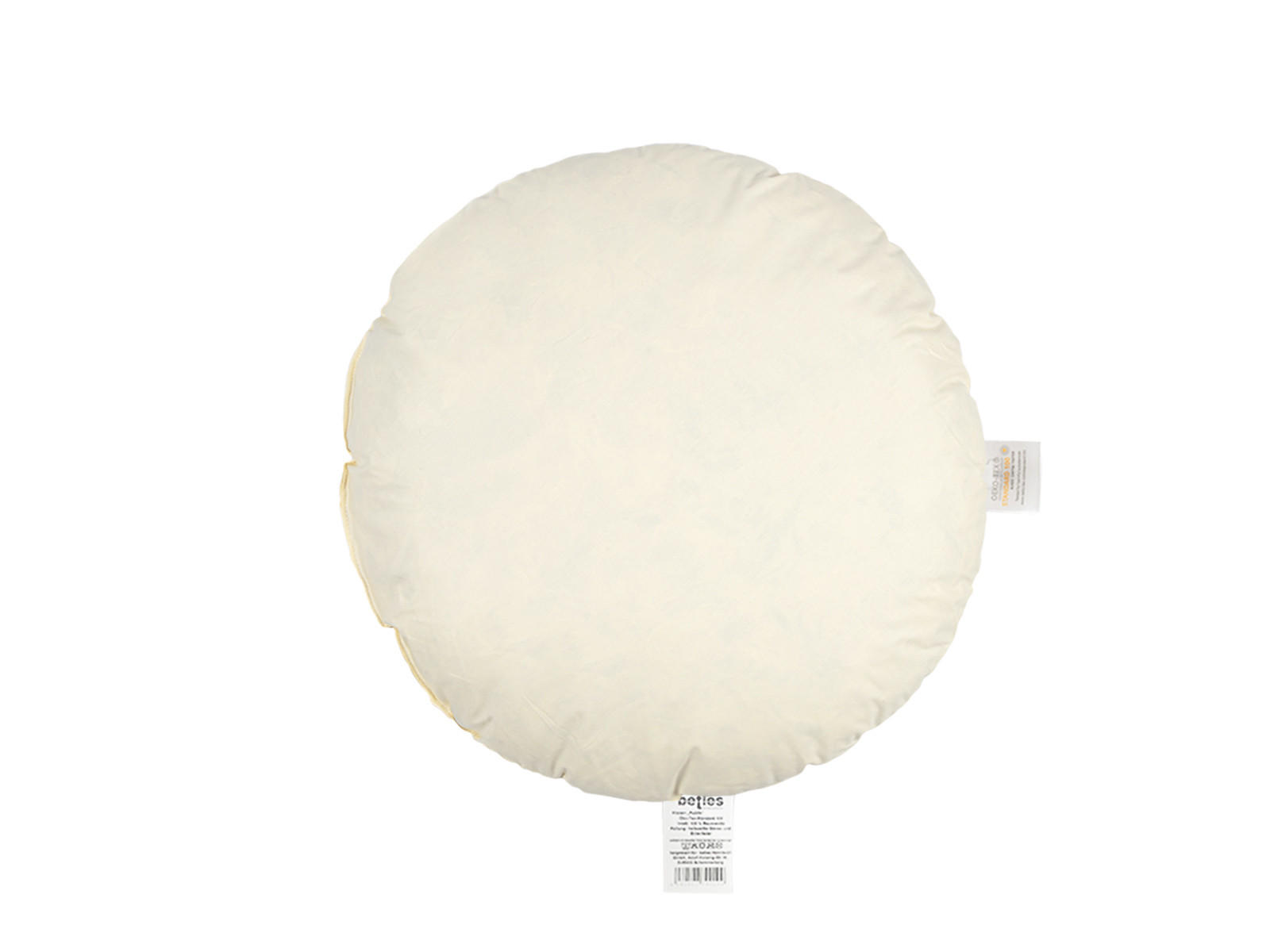 FEDERKISSEN Publik rund 50 cm Ø - Creme, Textil (50/50cm) - beties Heimtextil