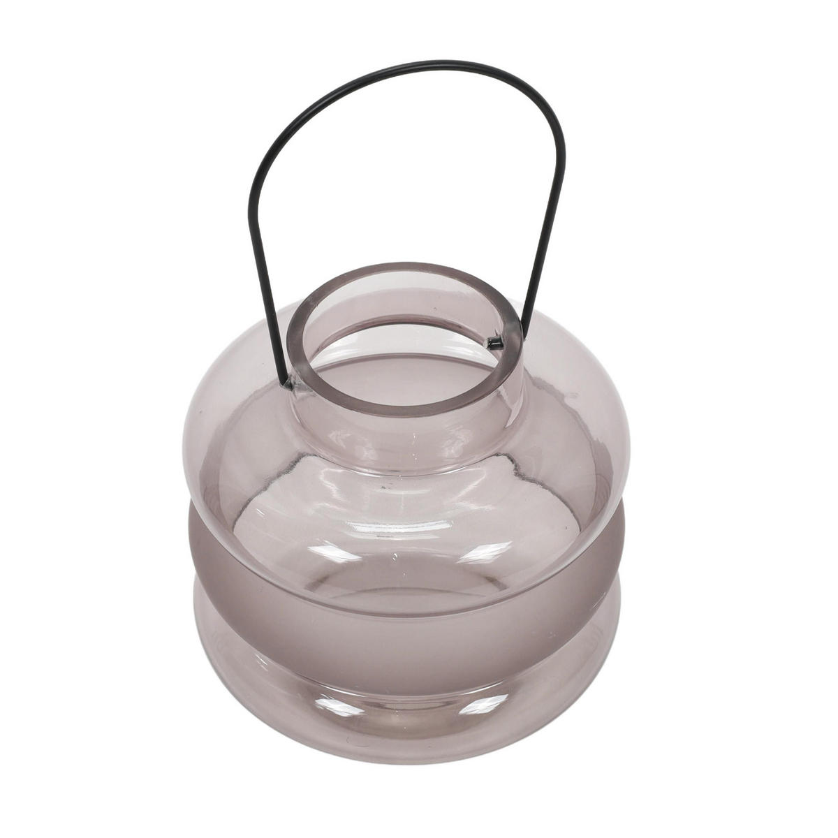 KERZENLATERNE aus Glas 18/18/20 cm - Violett, Glas (18/20/18cm) - Home Styling Collection