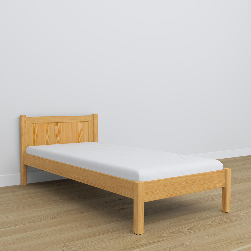 Thumbnail - N-Wood Bett, Hellbraun, Holz, Naturmaterialien, Echtholz,Kiefer, 90x200 cm, FSC 100%, EN 71, Handmade in Europe, Handmad...
