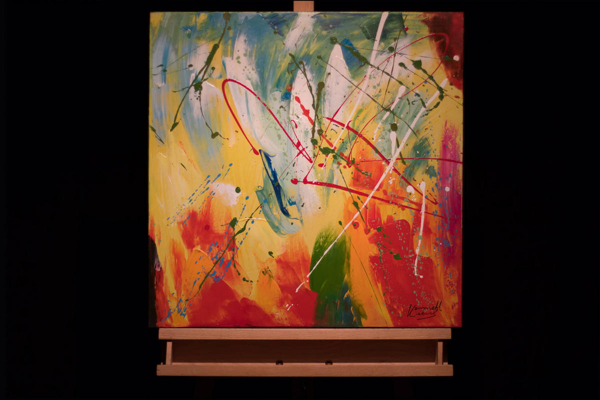 ÖLGEMÄLDE 60/60 cm - Multicolor, Holz/Textil (60/60cm) - KUNSTLOFT