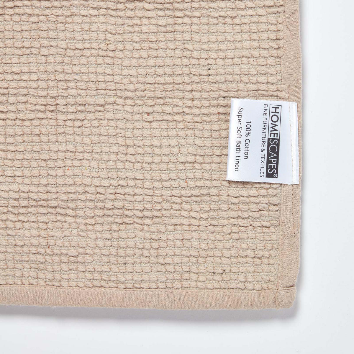BADEMATTE Spa Supreme 50/80 cm, Baumwolle - Beige, Textil (50/80cm) - Homescapes