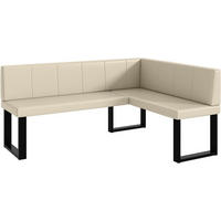 ECKBANK PETER_U - Creme, Leder (128/168cm) - Meblini