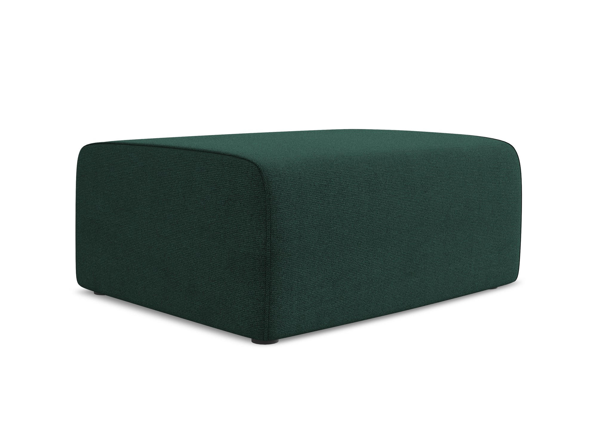 POUF Strukturstoff Stoff Grün - Dunkelgrün/Schwarz, Kunststoff/Textil (90/80/60cm) - Makamii