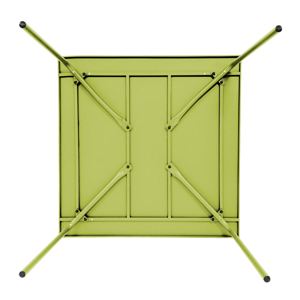 GARTENTISCH , Grün - Grün, Metall (120/120/72cm) - Oviala