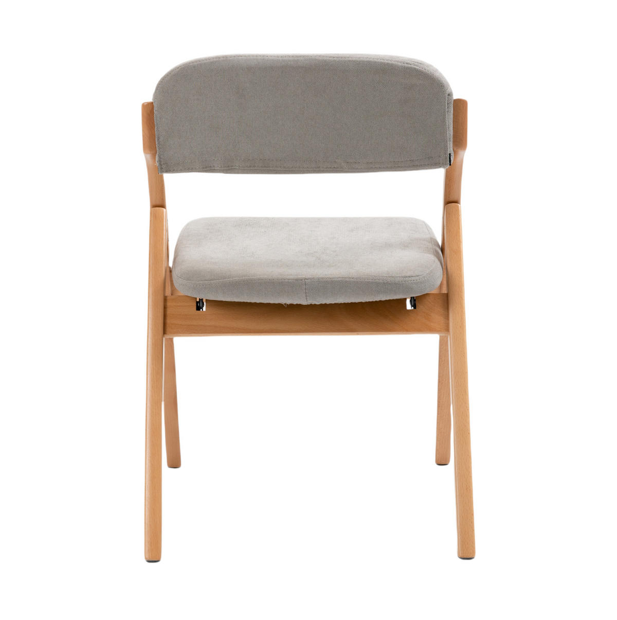 KLAPPSTUHL gepolstert 2er-Set Buchenholz Grau - Grau, Holz (54/60/79cm) - Meubliv