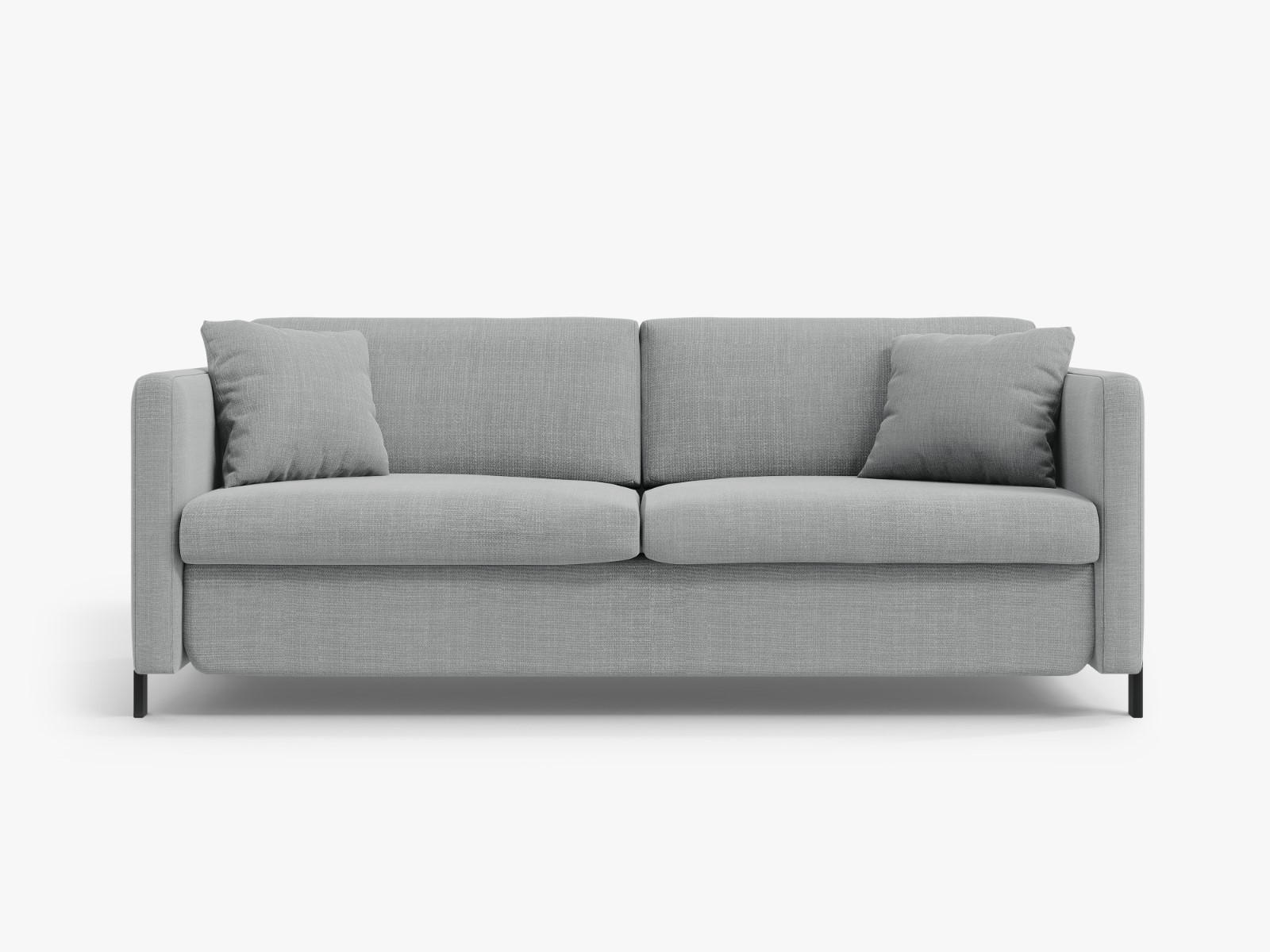 SOFA ausklappbar Gloria aus strukturiertem Stoff hellgrau 2 Sitzplätze - Hellgrau, Textil (102/80/182cm) - Micadoni