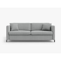 SOFA ausklappbar Gloria aus strukturiertem Stoff hellgrau 2 Sitzplätze - Hellgrau, Textil (102/80/182cm) - Micadoni