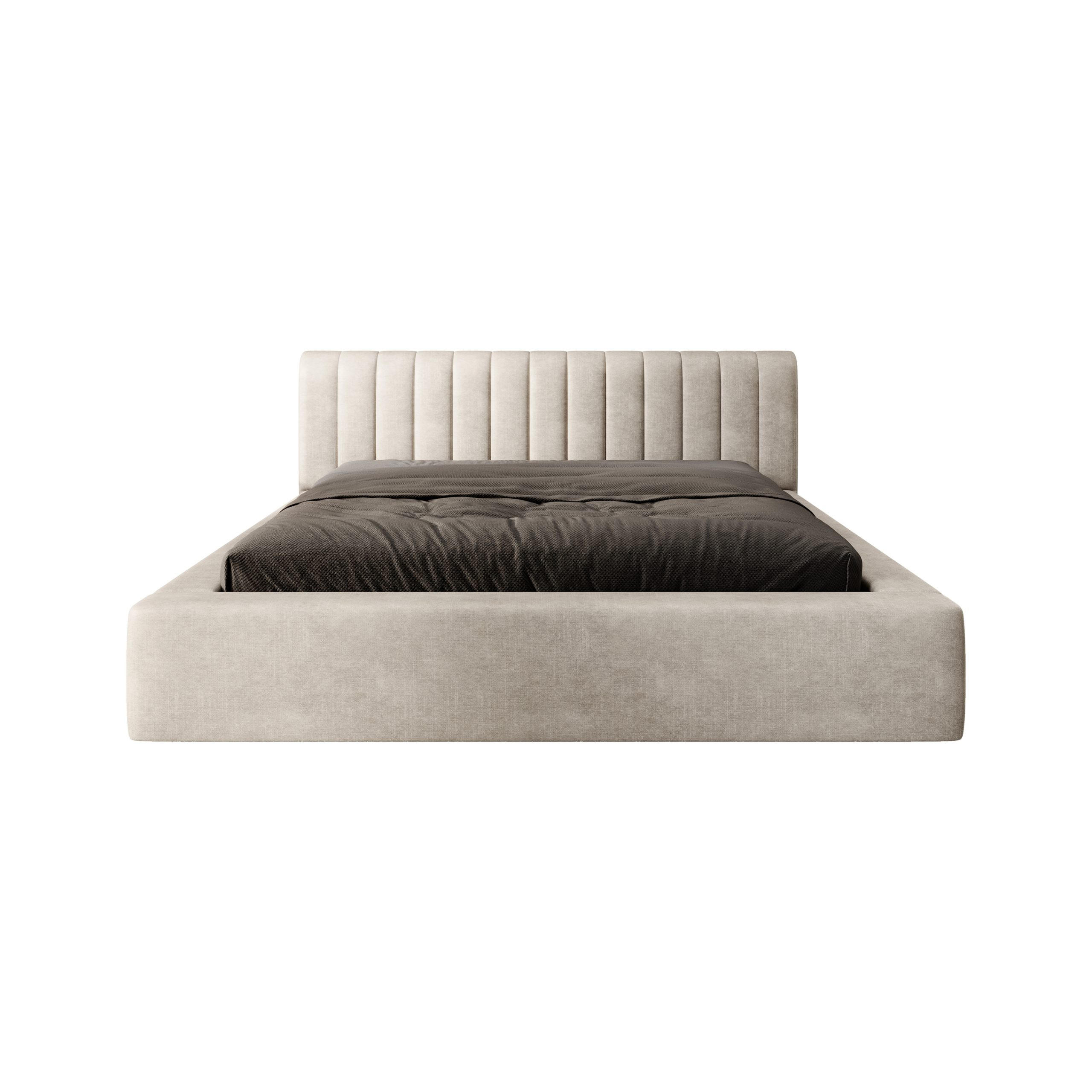 POLSTERBETT aus Polyester Vurmat 140x200 cm, Beige - Perlmutt, Textil (140/200cm) - Fedve