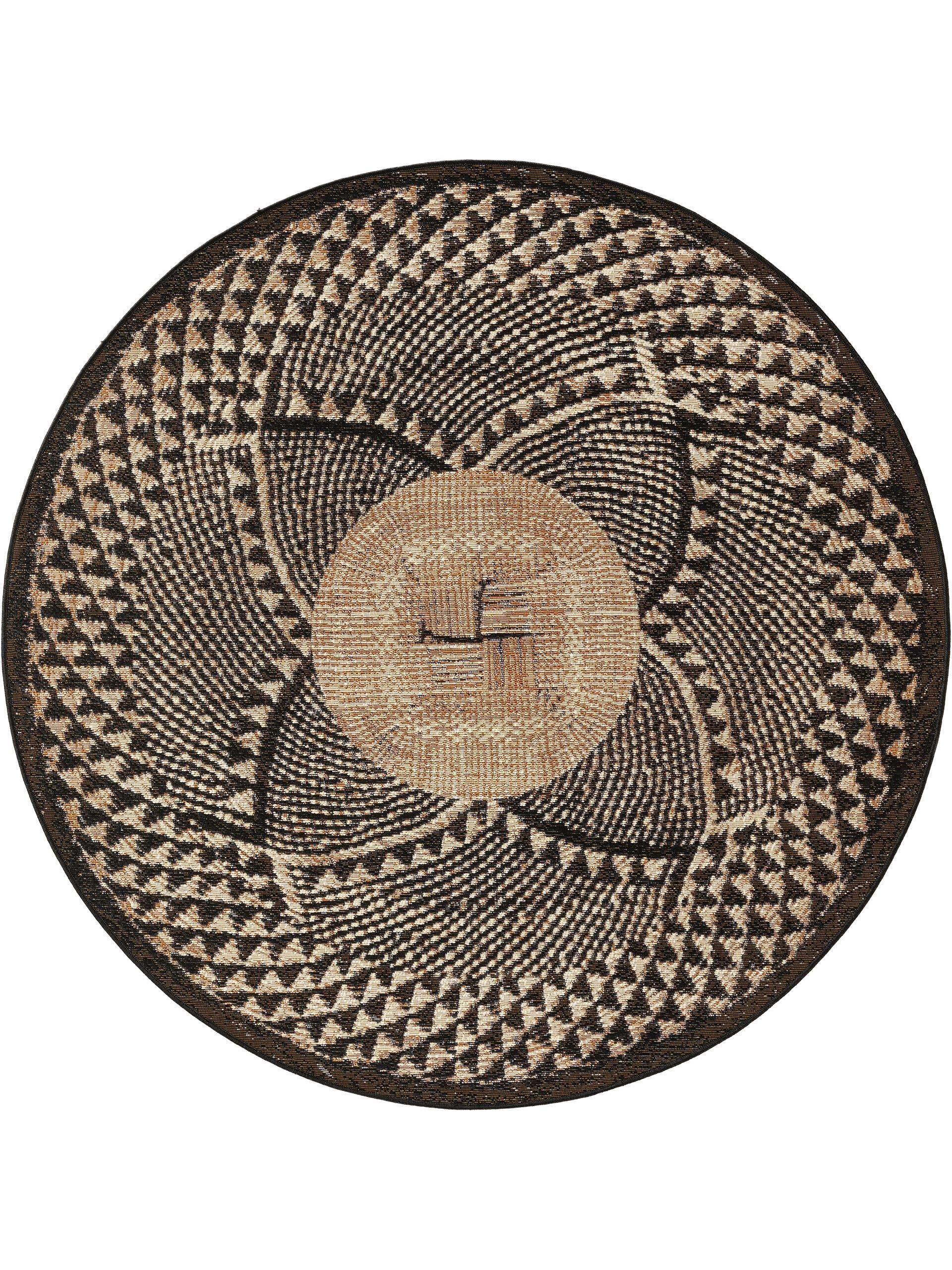 OUTDOORTEPPICH Artis Schwarz ø 160 cm rund - Schwarz, Textil (160/160cm) - benuta Nest