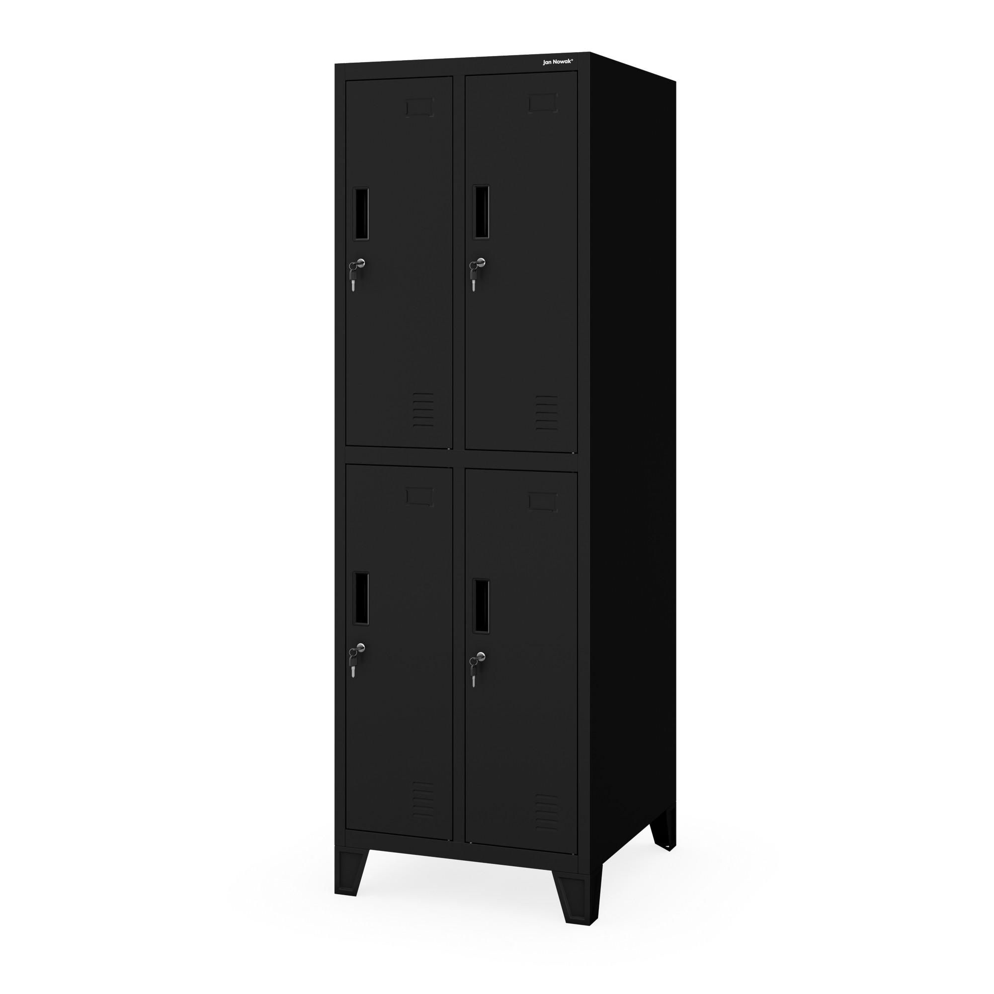 Jan Nowak Mitarbeiter-Kleiderschrank Schwarz 56x172x60 cm