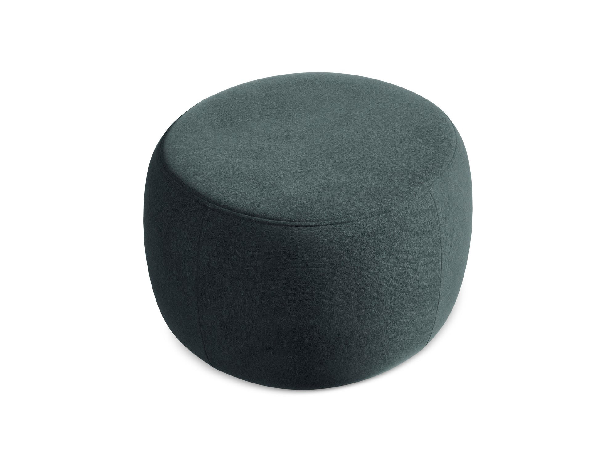 POUF Samt Stoff Blau - Blau/Petrol, Kunststoff/Textil (76/44/67cm) - Makamii
