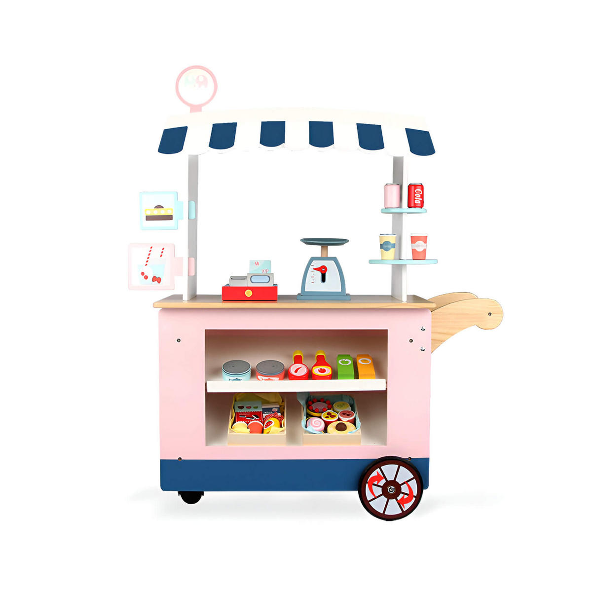 KINDERKAUFLADEN 30/74/102 cm - Multicolor, Holz (74/102/30cm)