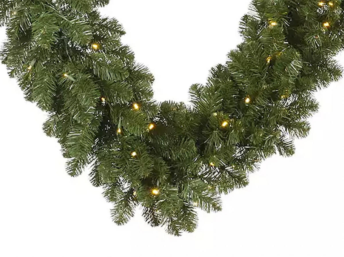 LAALU GIRLANDE Weihnachten künstlich undekoriert grün Narnia 270 cm mit LED Beleuchtung - Grün, Kunststoff (80cm) - LAALU
