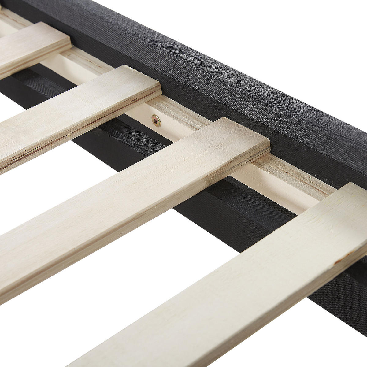 POLSTERBETT 160/200cm Dunkelgrau Ambassador - Dunkelgrau, Textil (160/200cm) - Beliani