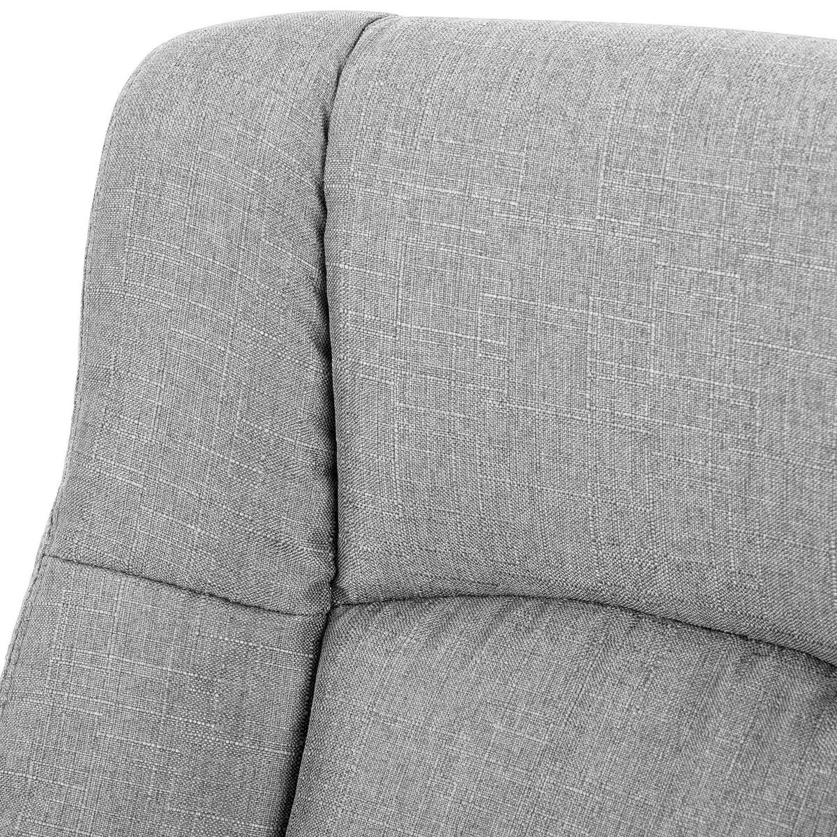 DREHSTUHL Stoff Grau - Schwarz/Grau, Kunststoff/Textil (66/106/70cm) - CLP