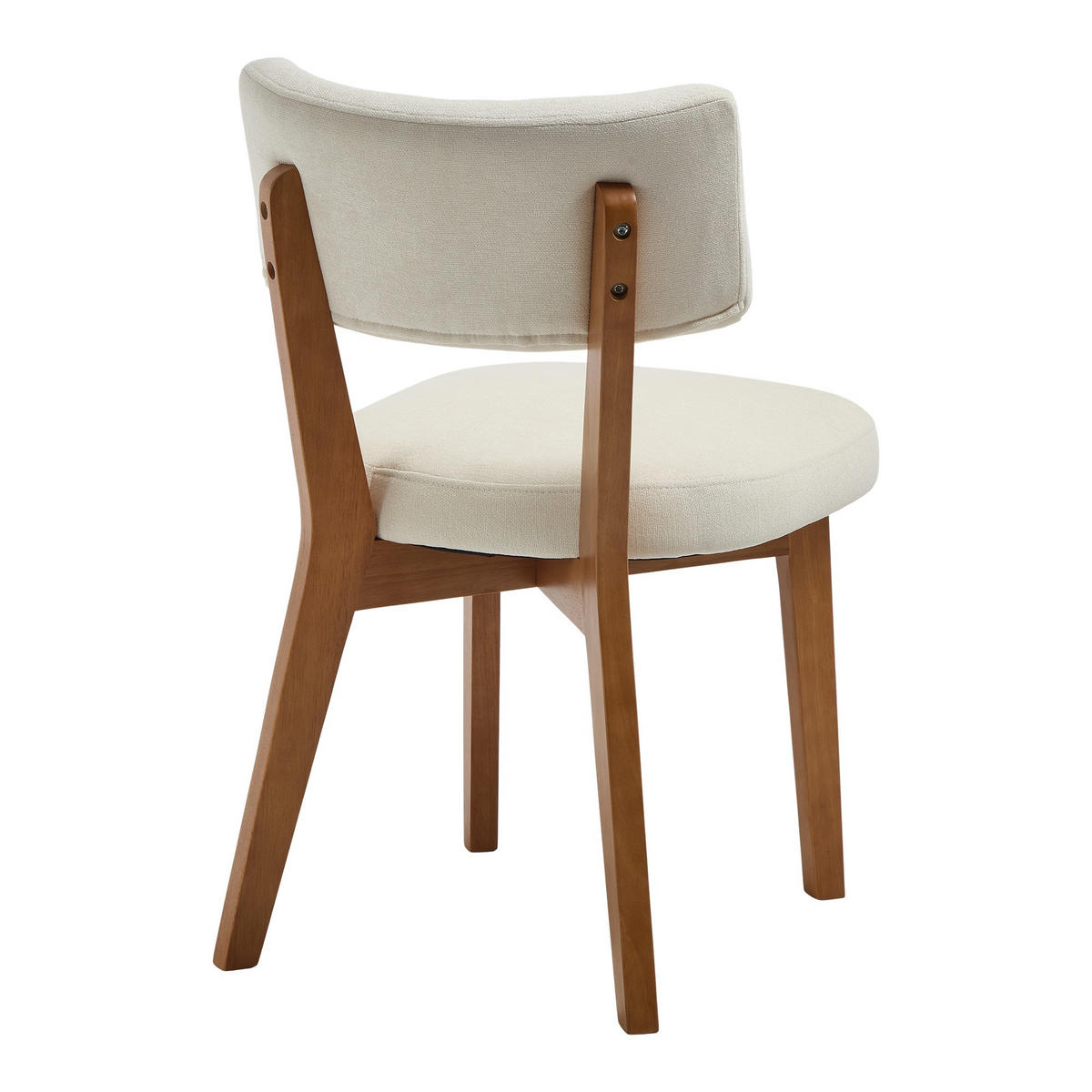 STÜHLE 2er-Set Esszimmerstuhl,Massivholz,Leinenstoff,Beige - Beige, Textil (47/77/54.5cm) - LVHOM