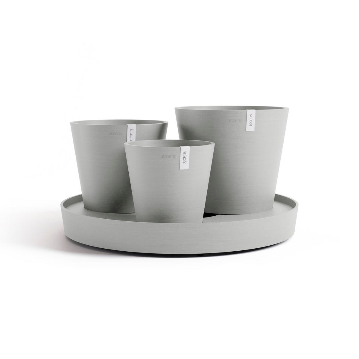 BLUMENTOPF Dubai 56,5/30,7 cm Hellgrau - Hellgrau, Kunststoff (56.5/30.7cm) - Ecopots