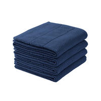 HANDTUCHSET Turin - 4-teilig - 50x100 cm - Dunkelblau - Dunkelblau, Textil (50/100cm) - SCHIESSER