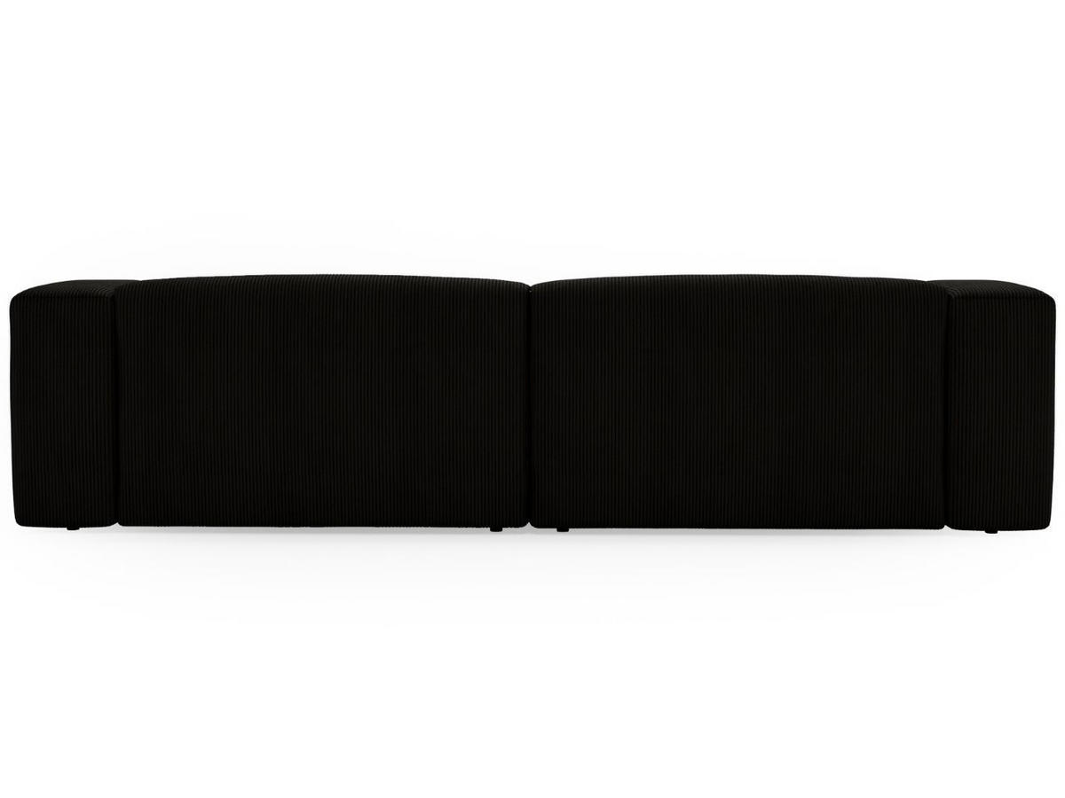 ECKSOFA Landi Schwarz Rechts - Schwarz, Kunststoff/Textil (240/180cm) - Graingold