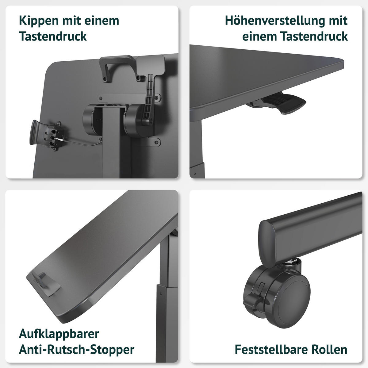 LAPTOPTISCH Jeju Schwarz - Schwarz, Metall (50/73/108cm) - SVITA