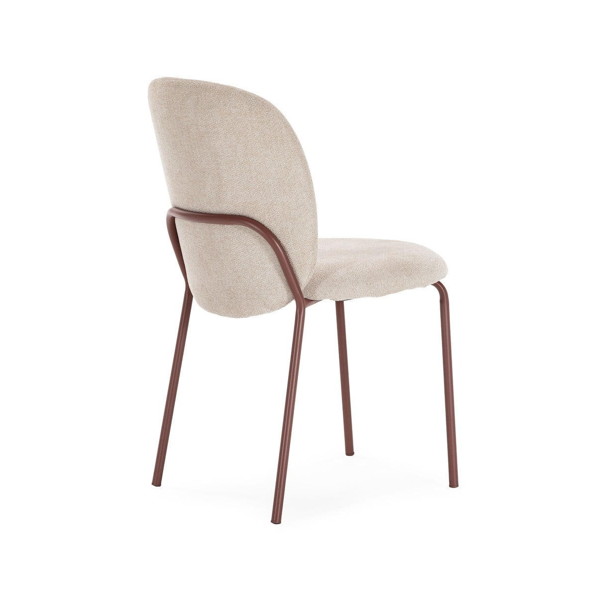 STÜHLE 4er-Set mit Stoffbezug und Metallbeinen 60/85/51 cm - Terracotta, Textil (60/85/52.5cm) - Calicosy