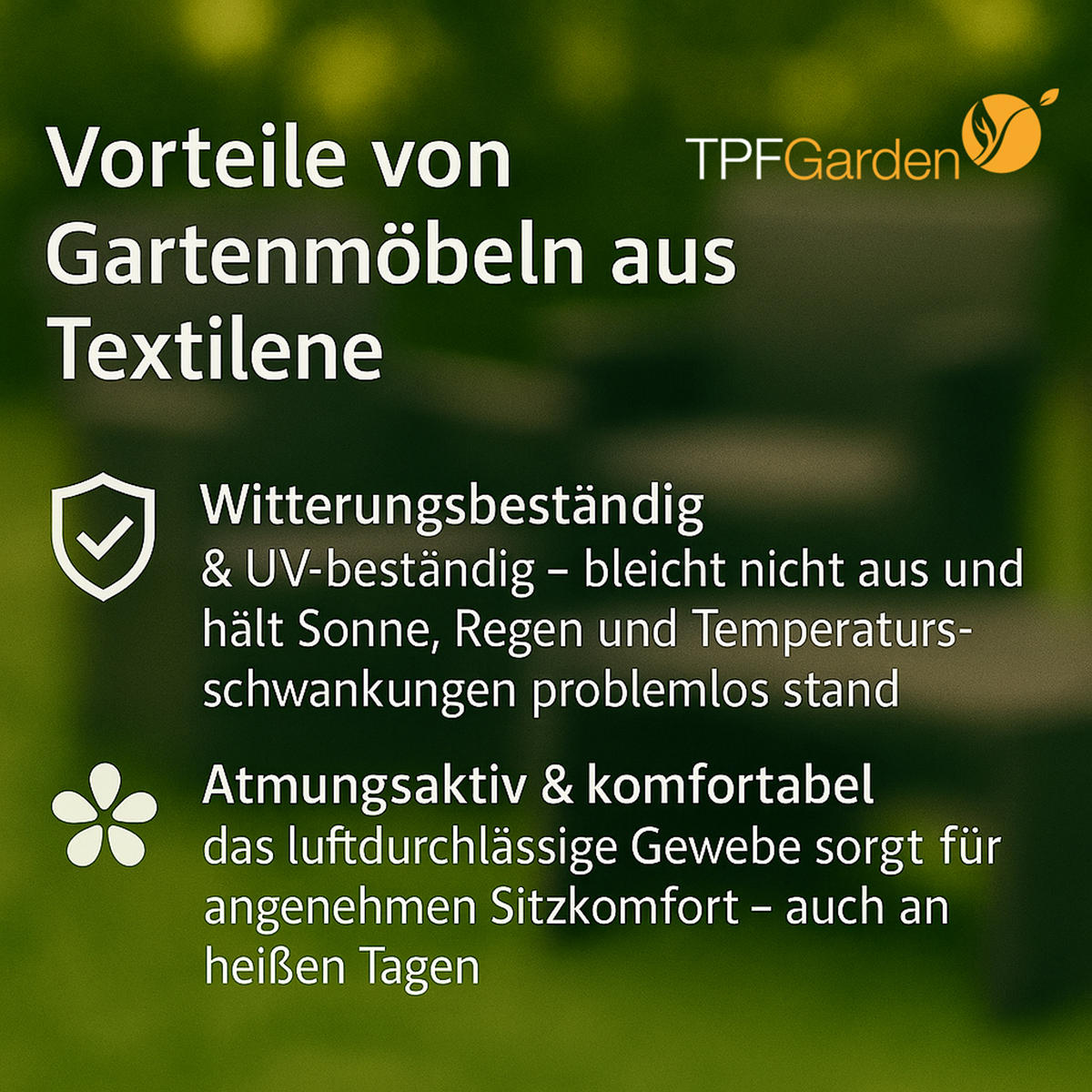 GARTEN-GARNITUR Sunderland - 5-teilige Garten-Essgruppe (4x Klappsessel mit Aluminiumgestell grau, Bespannung Textilene schwarz - Schwarz, Metall - TPFGarden