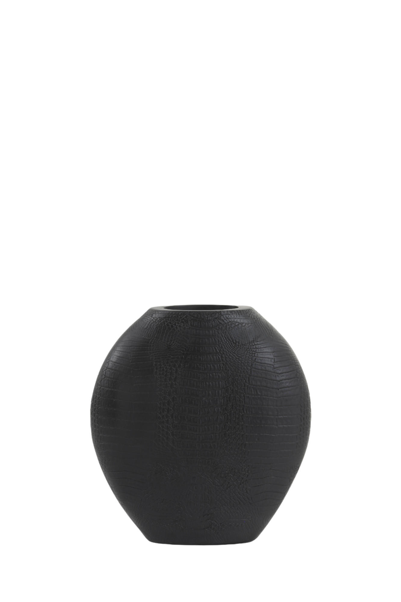 VASE Skeld Schwarz 29,5/8/31,5 cm - Schwarz, Kunststoff (31.5cm) - Light & Living