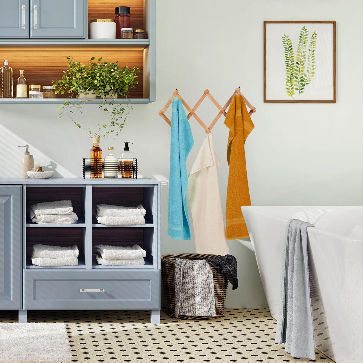 WANDGARDEROBE - Hellbraun, Holz (111/5.5/7.5cm) - Relaxdays