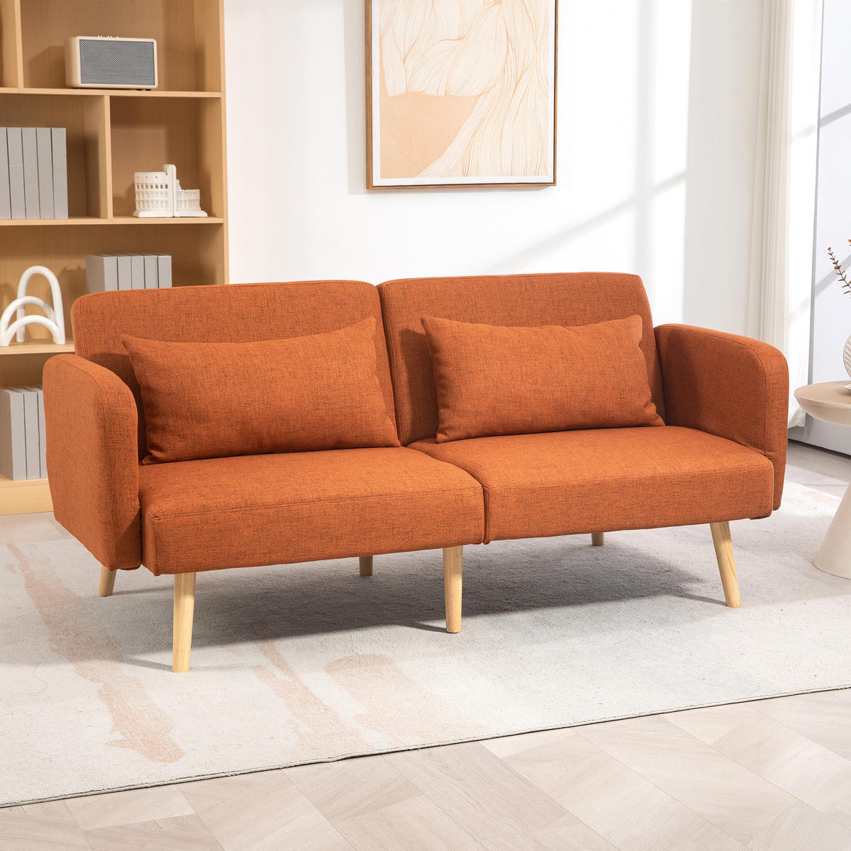 SCHLAFSOFA 3er-Sitz DE-14565 Klick-Klack mit verstellbarer Lehne Braun - Braun, Textil (170/80/83cm) - ComfortXL