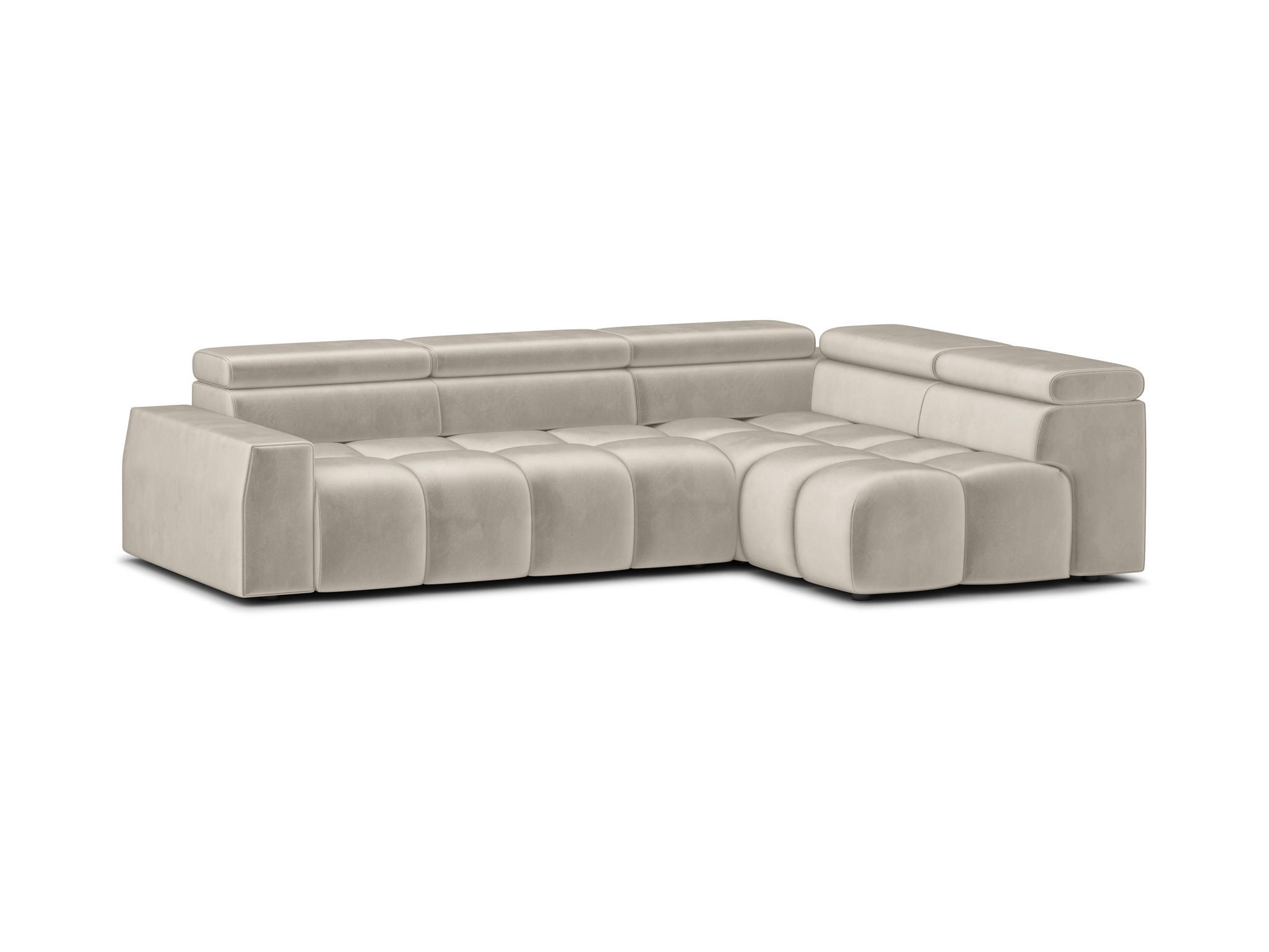 ECKSOFA Darcy - Beige, Holzwerkstoff/Textil (305/210cm) - Fun Möbel