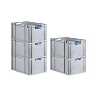 EUROBOX 5x Nextgen Color 32x40x60cm 65 Liter Griffe Blau Offen - Blau, Kunststoff (40/32/60cm) - PROREGAL