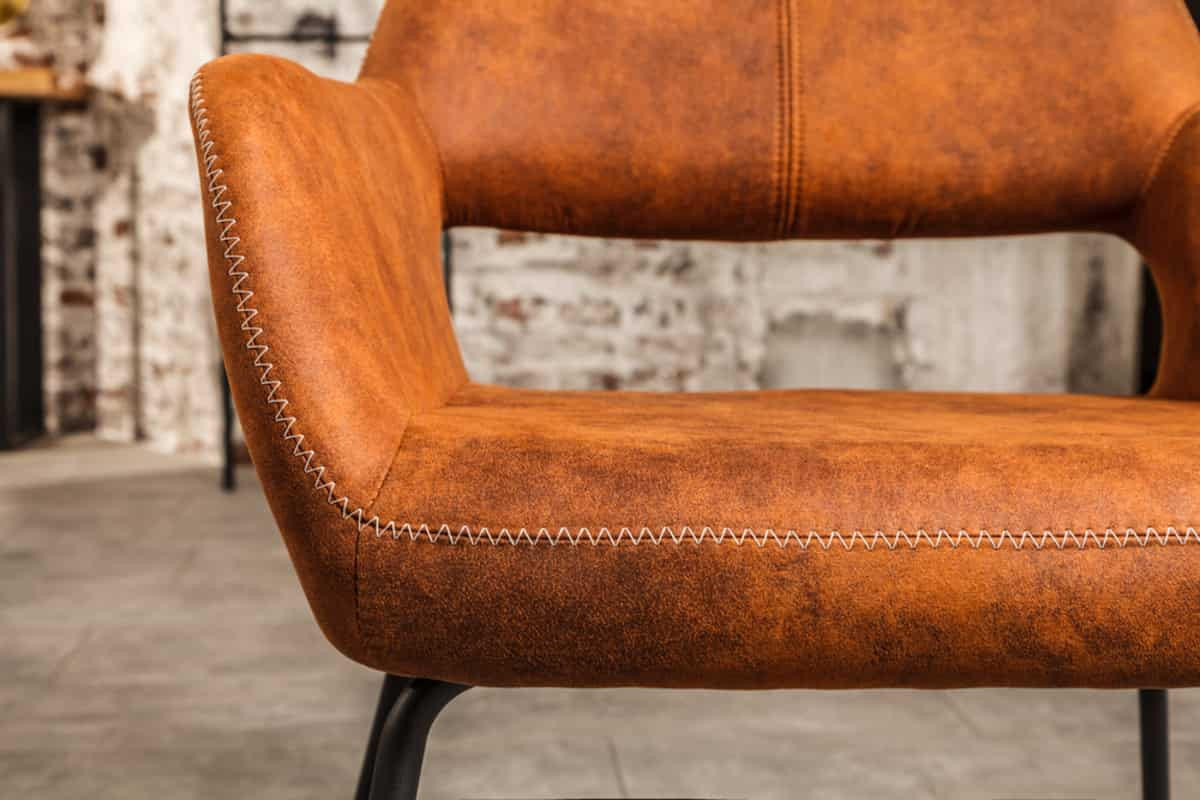 STUHL MUSTANG Microfaser Braun 80 cm - Schwarz/Braun, Textil/Metall (57/77/61cm) - riess-ambiente