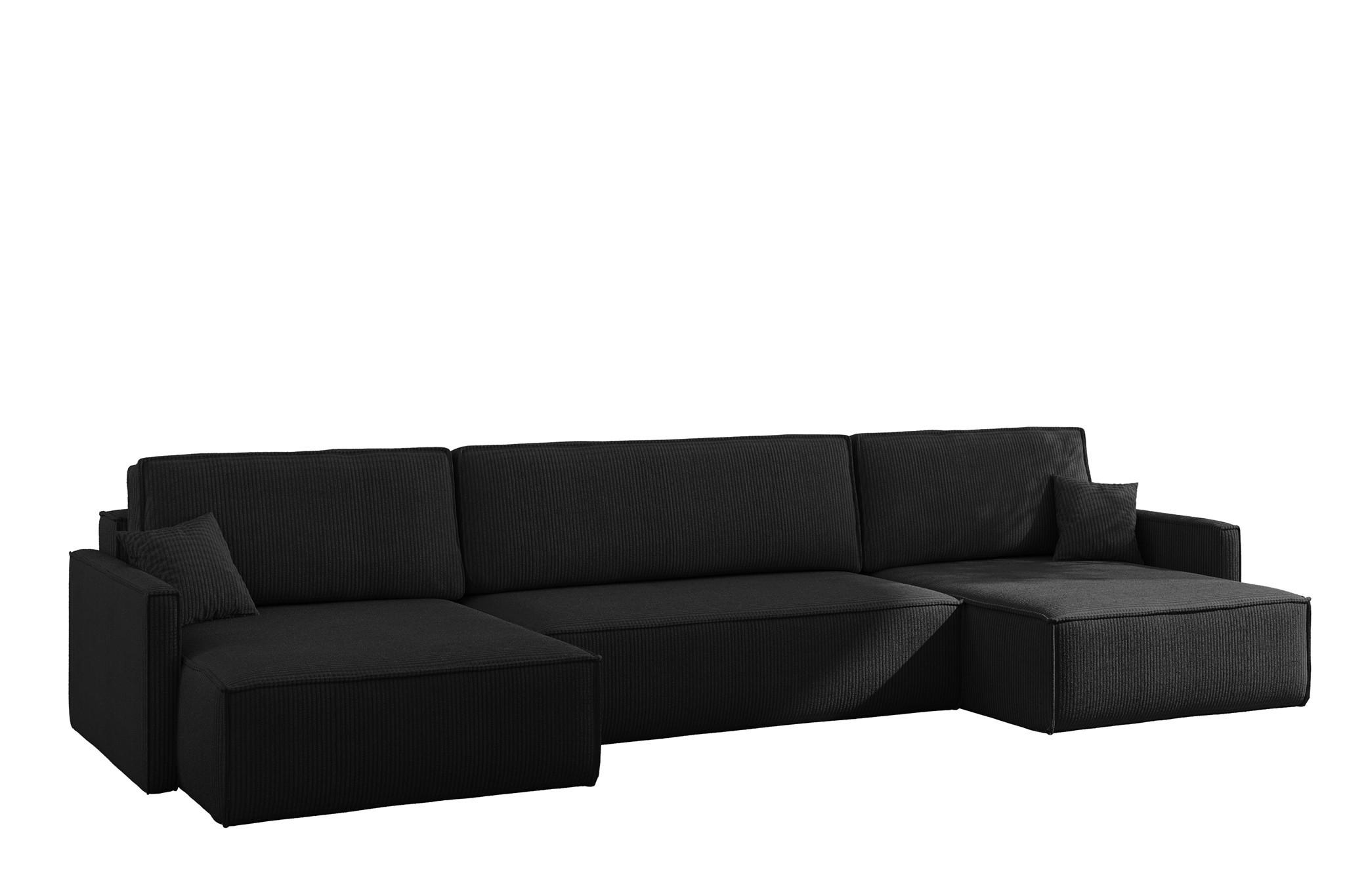 WOHNLANDSCHAFT Louis Scala - Anthrazit, Holzwerkstoff/Textil (348/83/142cm) - Fun Möbel
