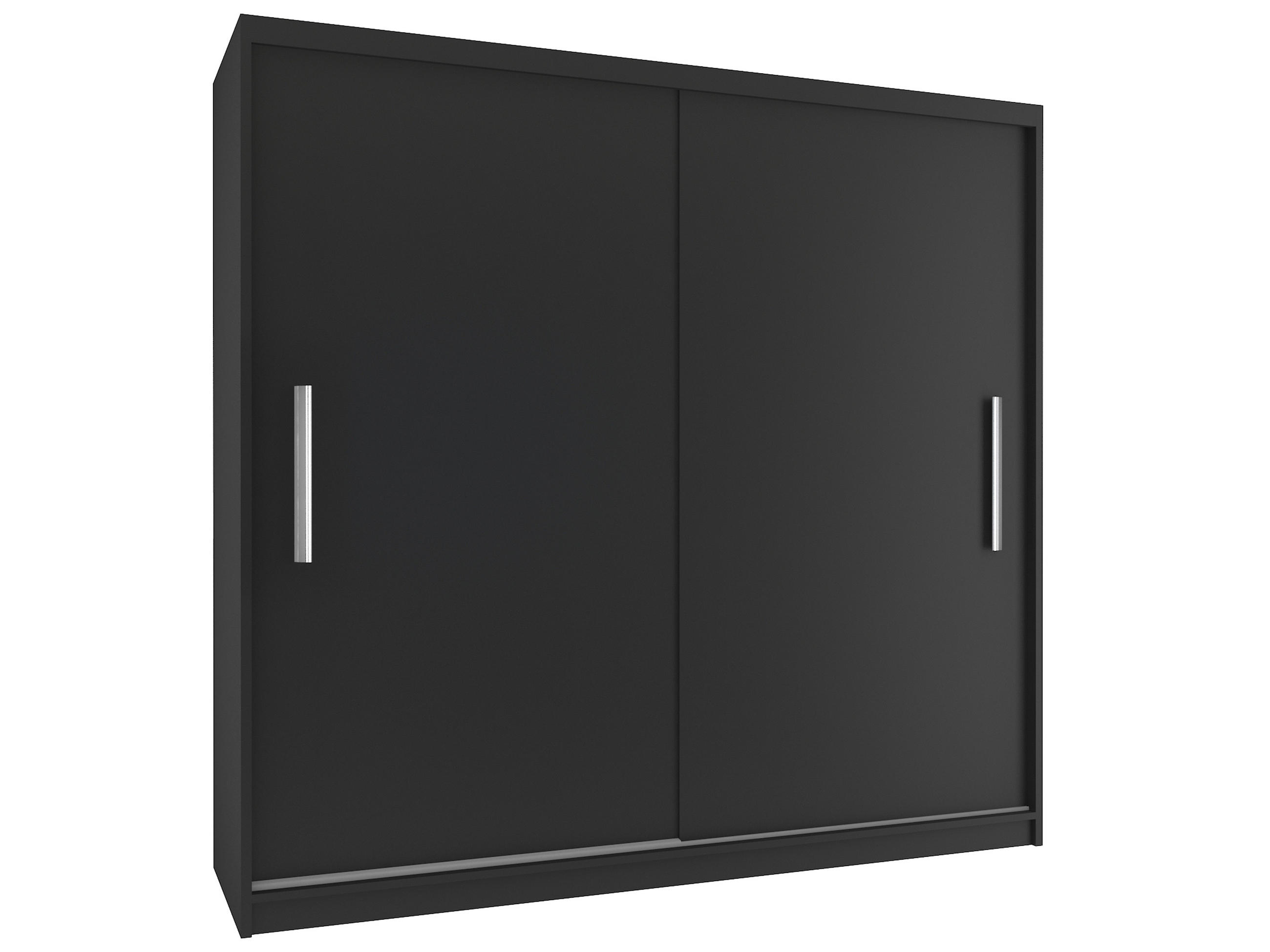 SCHWEBETÜRENSCHRANK Verona SI, Schwarz Matt, 200 cm - Schwarz, Holz (200/216/60cm) - B BELINI GROUP