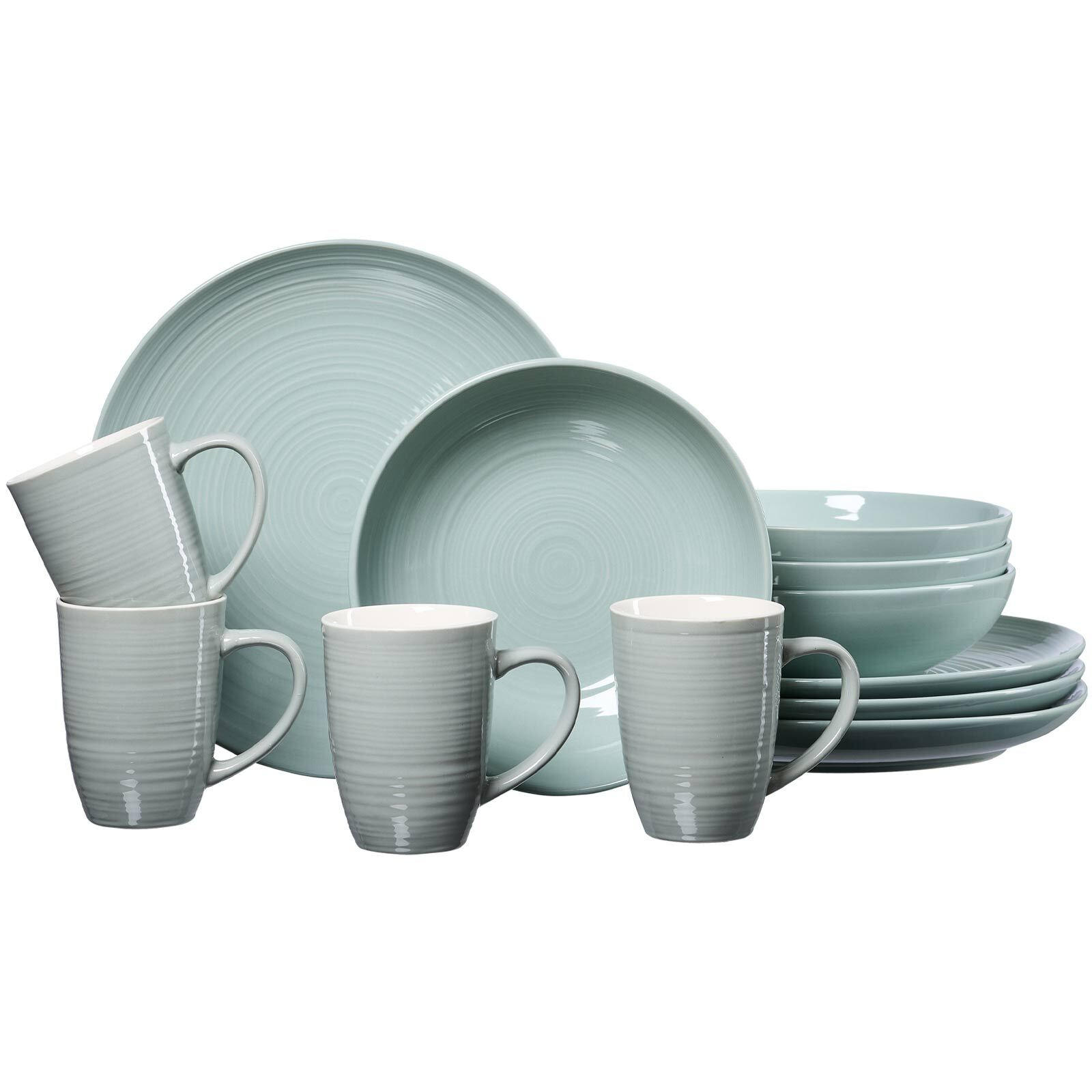 KOMBI-SET Suomi Blau 12er Set - Blau, Keramik (1/1/1cm) - Ritzenhoff Breker
