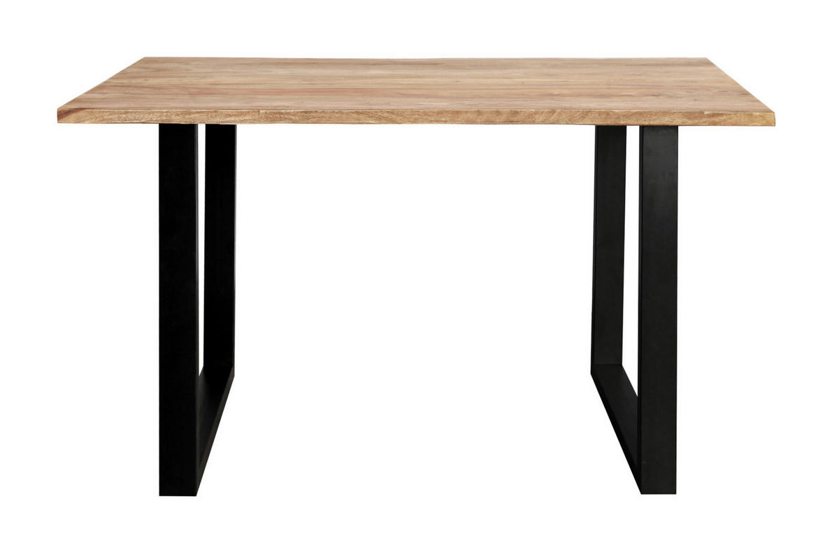 ESSTISCH MAREK - Beige/Schwarz, Holz/Metall (85/160/77cm) - SAM