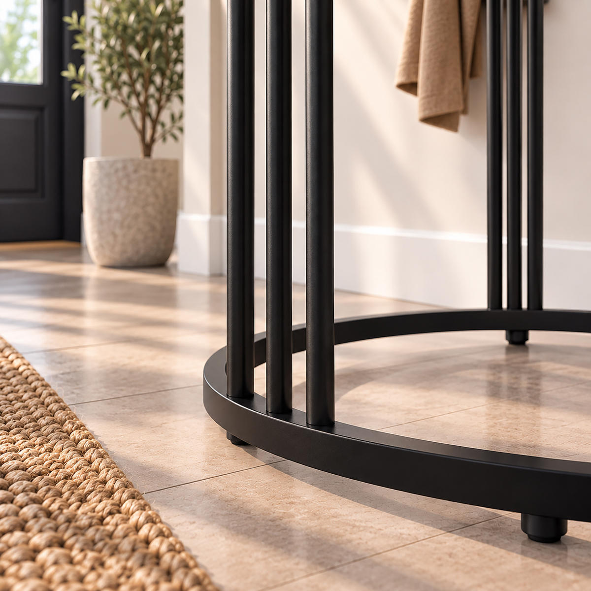 BEISTELLTISCH Schwarz Weiß Marmoroptik 51x41 cm - Weiß, Holzwerkstoff/Metall (41/41/51cm) - Relaxdays
