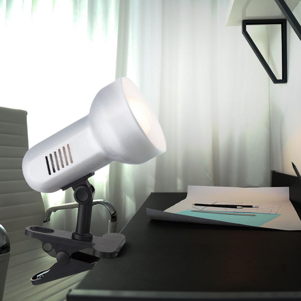 TISCHLEUCHTE BASIC Silber Metall Kunststoff 2er Set - Silberfarben, Metall (16/16/21cm) - Globo Lighting