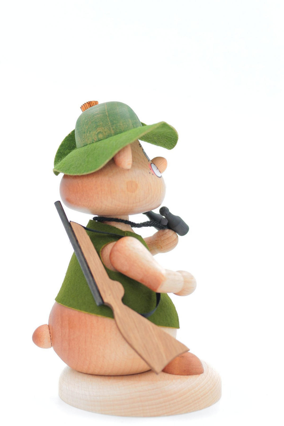 RAUCHFIGUR Hamster Jäger 13 cm - Multicolor, Holz (8/13/0.1cm)