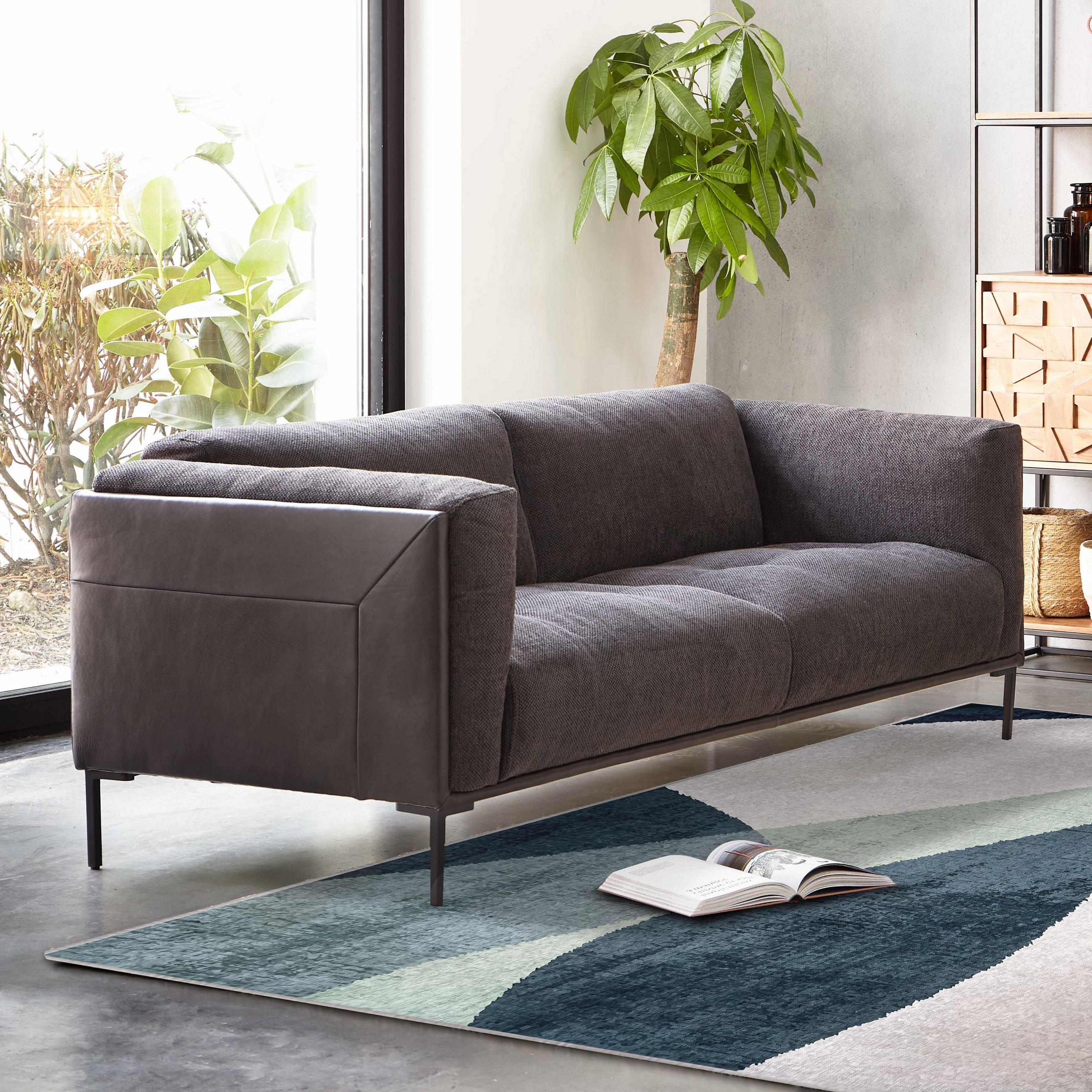 TEPPICH, Grün - Grün, Textil (120/180cm) - Oviala